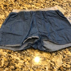 Girls Large Denim Shorts